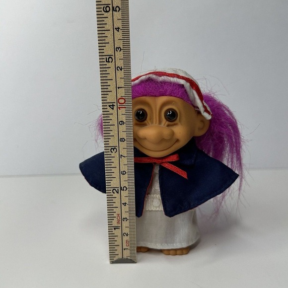 Russ TROLL Doll, Nurse Florence Nightingale, Pink Hair, #18357-1990s VINTAGE - Picture 11 of 12